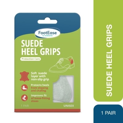 FOOTEASE BY WATSONS Suede Heel Grips Protection Care Unisex Pair (Protection Care & Unisex) 1s