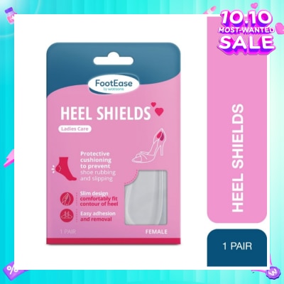 FOOTEASE BY WATSONS Heel Shield Ladies Care Pair (Protective Cushioning, Easy Adhesion & Removal) 1s