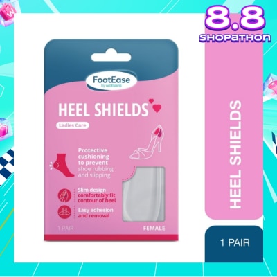 FOOTEASE BY WATSONS Heel Shield Ladies Care Pair (Protective Cushioning, Easy Adhesion & Removal) 1s