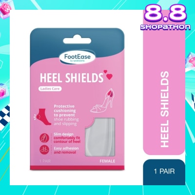 FOOTEASE BY WATSONS Heel Shield Ladies Care Pair (Protective Cushioning, Easy Adhesion & Removal) 1s