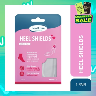 FOOTEASE BY WATSONS Heel Shield Ladies Care Pair (Protective Cushioning, Easy Adhesion & Removal) 1s