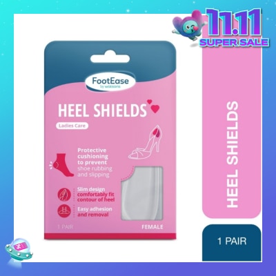 FOOTEASE BY WATSONS Heel Shield Ladies Care Pair (Protective Cushioning, Easy Adhesion & Removal) 1s