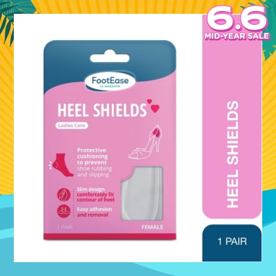 FOOTEASE BY WATSONS Heel Shield Ladies Care Pair (Protective Cushioning, Easy Adhesion & Removal) 1s