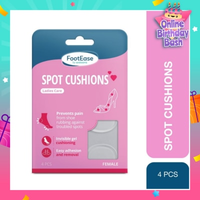 FOOTEASE BY WATSONS Ladies Care Spot Cushions (Invisible Gel Cushioning & Easy Adhesion) 4s