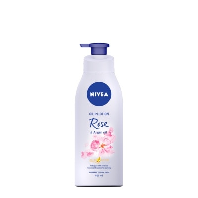 NIVEA BODY OIL IN LOTION ROSE ARGAN OIL 400ML