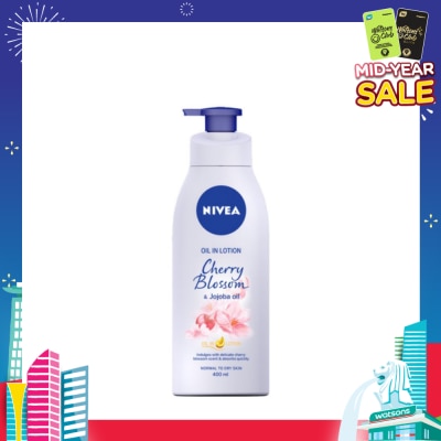 NIVEA Body Oil In Lotion Cherry Blossom Jojoba Oil 400ml
