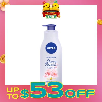 NIVEA Body Oil In Lotion Cherry Blossom Jojoba Oil 400ml