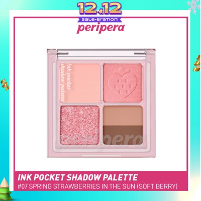 PERIPERA Ink Pocket Shadow Palette 07 Spring Strawberries In The Sun (Soft Berry) 1s