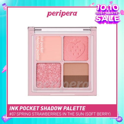PERIPERA Ink Pocket Shadow Palette 07 Spring Strawberries In The Sun (Soft Berry) 1s