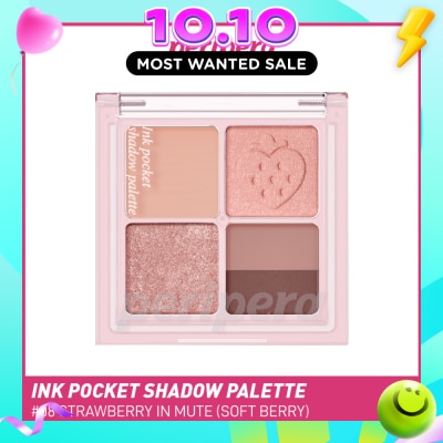 PERIPERA Ink Pocket Shadow Palette 08 Strawberry In Mute (Soft Berry) 1s image