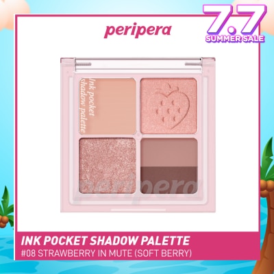 PERIPERA Ink Pocket Shadow Palette 08 Strawberry In Mute (Soft Berry) 1s
