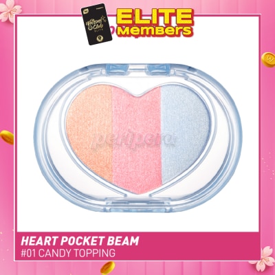 PERIPERA Heart Pocket Beam 01 Candy Topping (Cream Powder Texture) 1s