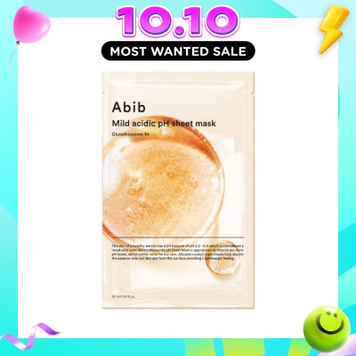 ABIB Mild Acidic pH Glutathiosome Fit Sheet Mask (To Reduce Dullness While Soothing Skin) 1s image