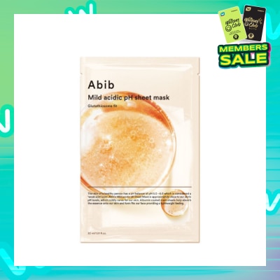 ABIB Mild Acidic pH Glutathiosome Fit Sheet Mask (To Reduce Dullness While Soothing Skin) 1s