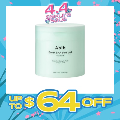 ABIB - Green LHA Pore Clear Touch Pad (To Exfoliates, Unclogs Pores & Controls Excess Sebum) 60s
