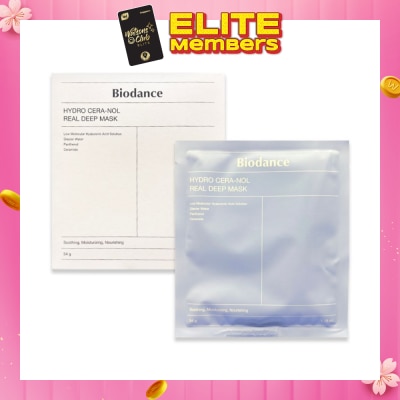 BIODANCE Hydro Cera-Nol Real Deep Sheet Mask (To Soothing, Moisturizing, & Nourishing) 4s