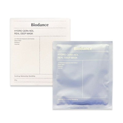BIODANCE Hydro Cera-Nol Real Deep Sheet Mask (To Soothing, Moisturizing, & Nourishing) 4s