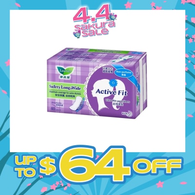 LAURIER - Active Fit Safety Long & Wide Pantyliners 40's