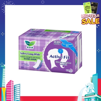 LAURIER Active Fit Safety Long & Wide Pantyliners 40's