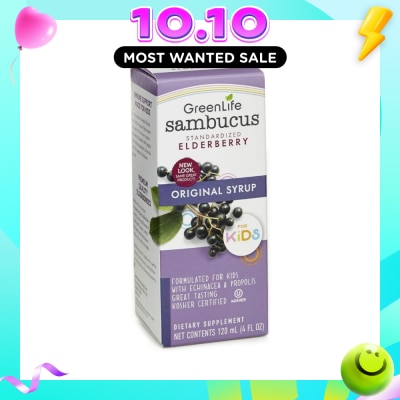 GREENLIFE Sambucus for Kids Syrup 120ml (Expiry: Oct`2026) image