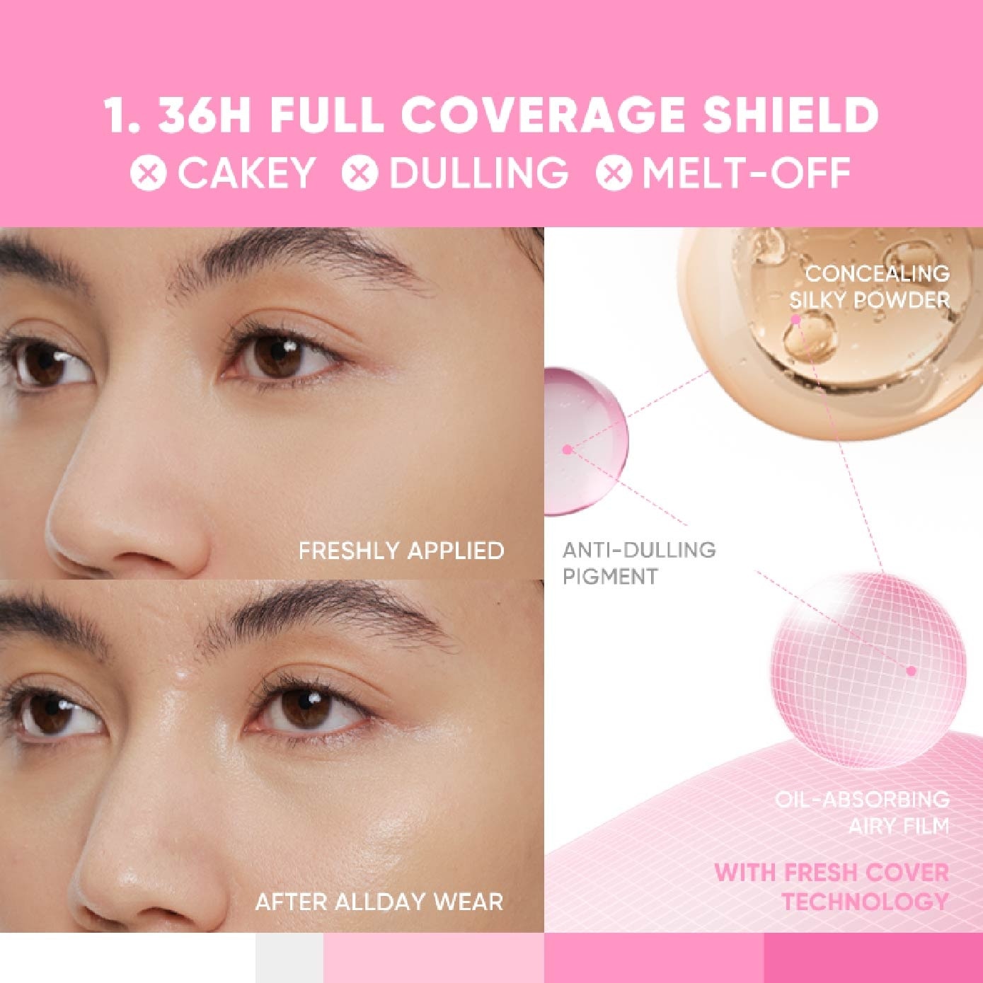 Fresh Matte Cushion SPF50 PA+++ #01 Light 12.5g
