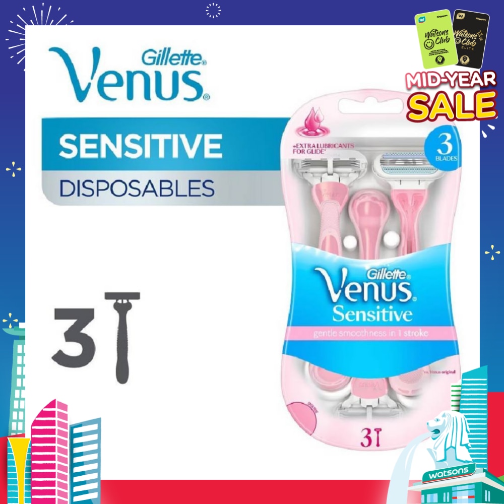 Venus Sensitive Woman’s Disposable Razors 3's
