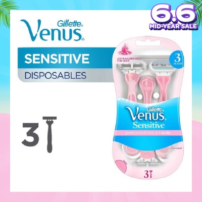 GILLETTE VENUS Venus Sensitive Woman’s Disposable Razors 3's