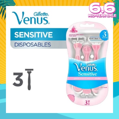 GILLETTE VENUS Venus Sensitive Woman’s Disposable Razors 3's
