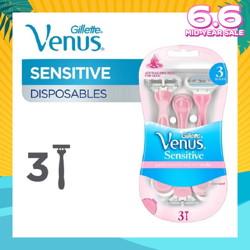 Venus Sensitive Woman’s Disposable Razors 3's