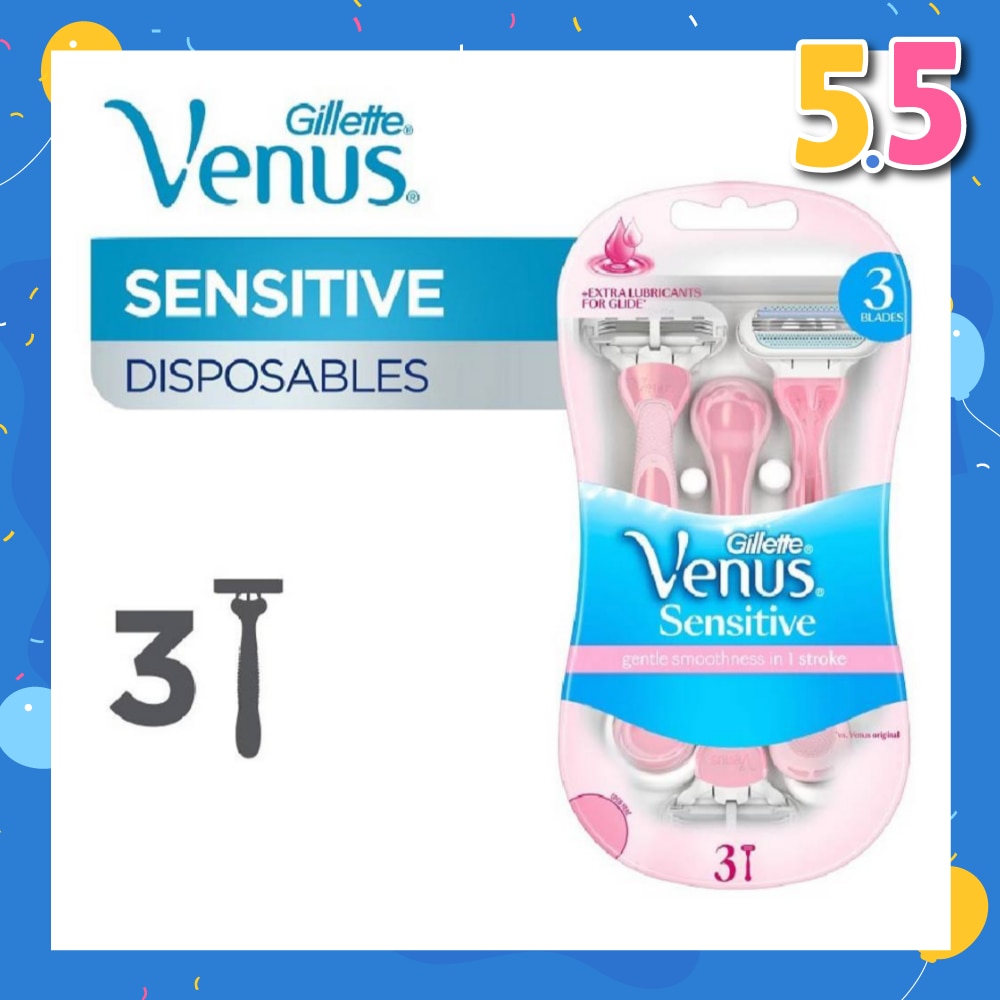 Venus Sensitive Woman’s Disposable Razors 3's