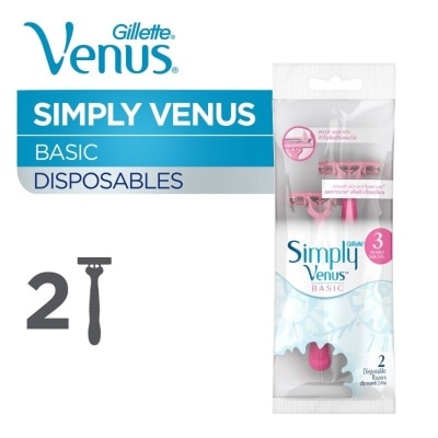 GILLETTE VENUS Simply Venus 3 Women’s Disposable Razors 2's