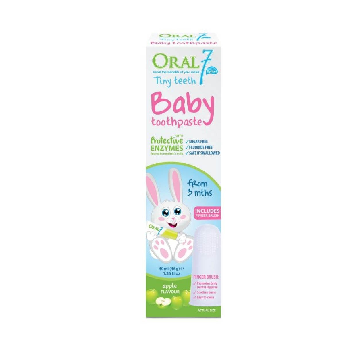 Baby Toothpaste 40ml With Fingerbrush 1s (Suitable For Infants From 3 Months To 3 Years)