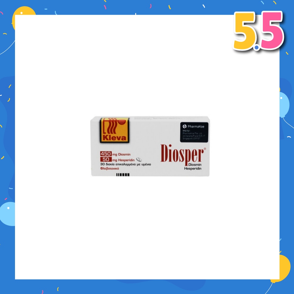 Diosper 500Mg Tablets (Treatment Of Acute And Chronic Piles Or Hemorrhoids) 30s