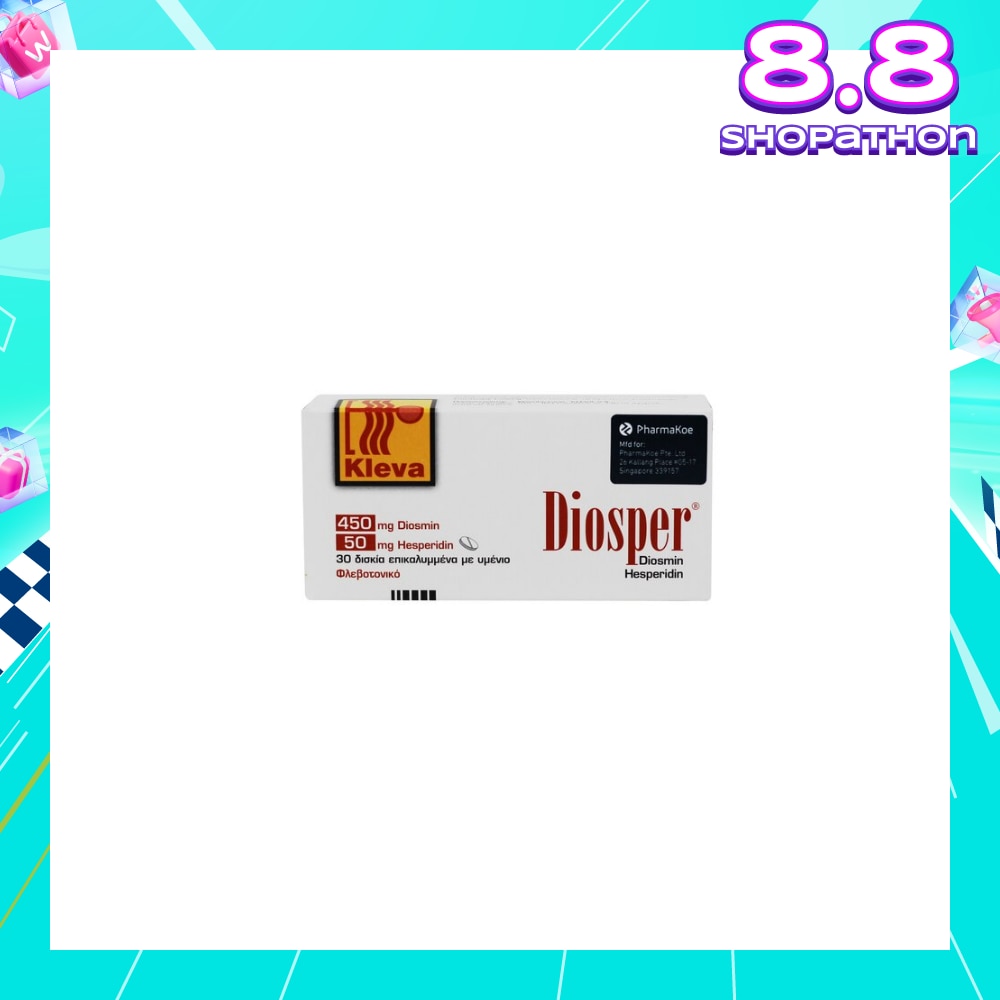 Diosper 500Mg Tablets (Treatment Of Acute And Chronic Piles Or Hemorrhoids) 30s