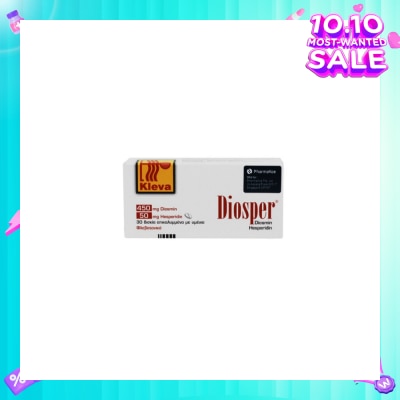 ICM PHARMA Diosper 500Mg Tablets (Treatment Of Acute And Chronic Piles Or Hemorrhoids) 30s