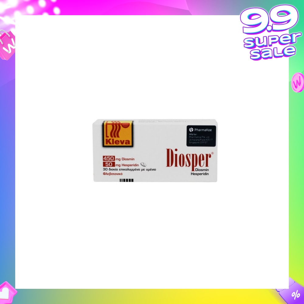 Diosper 500Mg Tablets (Treatment Of Acute And Chronic Piles Or Hemorrhoids) 30s