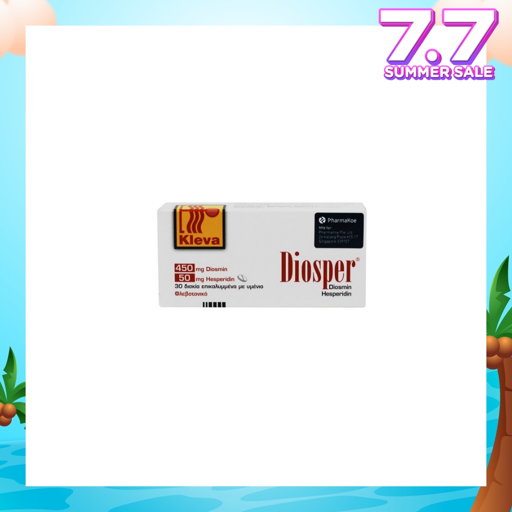 Diosper 500Mg Tablets (Treatment Of Acute And Chronic Piles Or Hemorrhoids) 30s