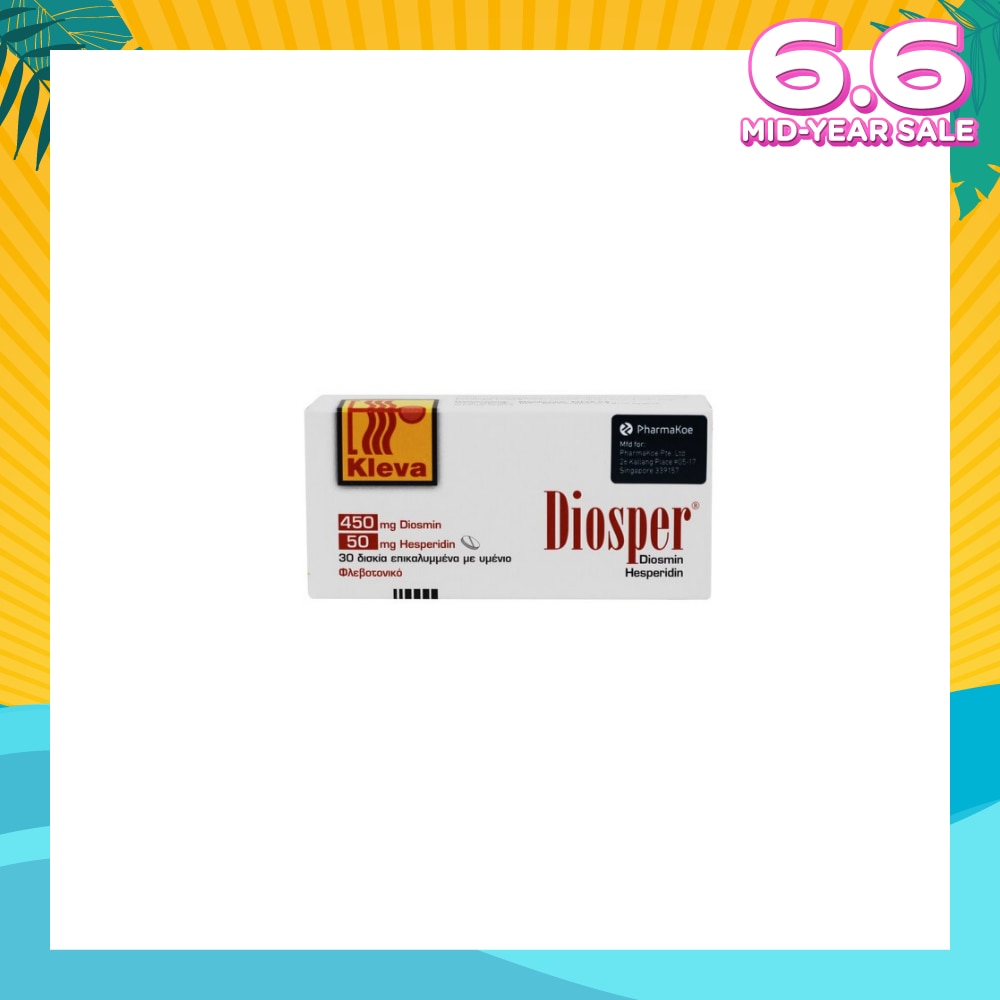 Diosper 500Mg Tablets (Treatment Of Acute And Chronic Piles Or Hemorrhoids) 30s