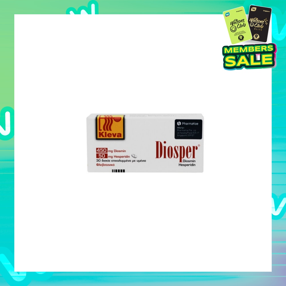 Diosper 500Mg Tablets (Treatment Of Acute And Chronic Piles Or Hemorrhoids) 30s