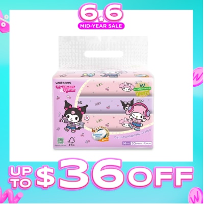 WATSONS - Sanrio My Melody & Kuromi M Travel Tissue 3 Ply 50s x 4 Packs