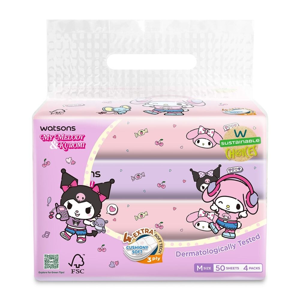 WATSONS [CNY] Sanrio My Melody & Kuromi M Travel Tissue 3 Ply 50s