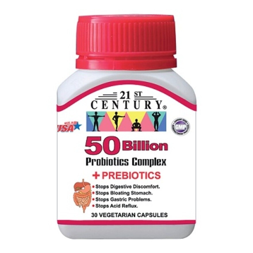 50 Billion Probiotics Complex Vegetarian Capsules (Limits Stomach and Digestion Issues) 30s