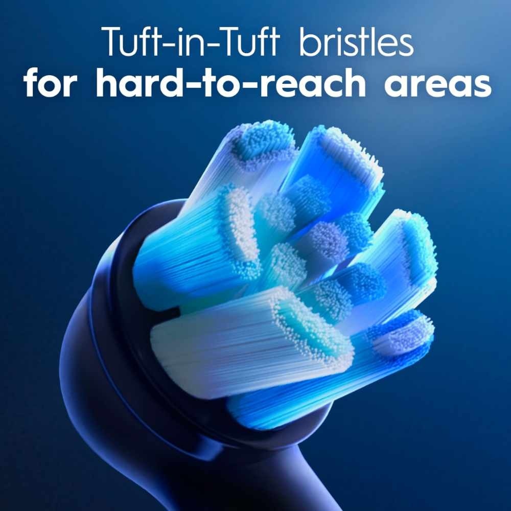 iO Advanced Clean Electric Toothbrush Replacement Brush Heads Black Refill 4s