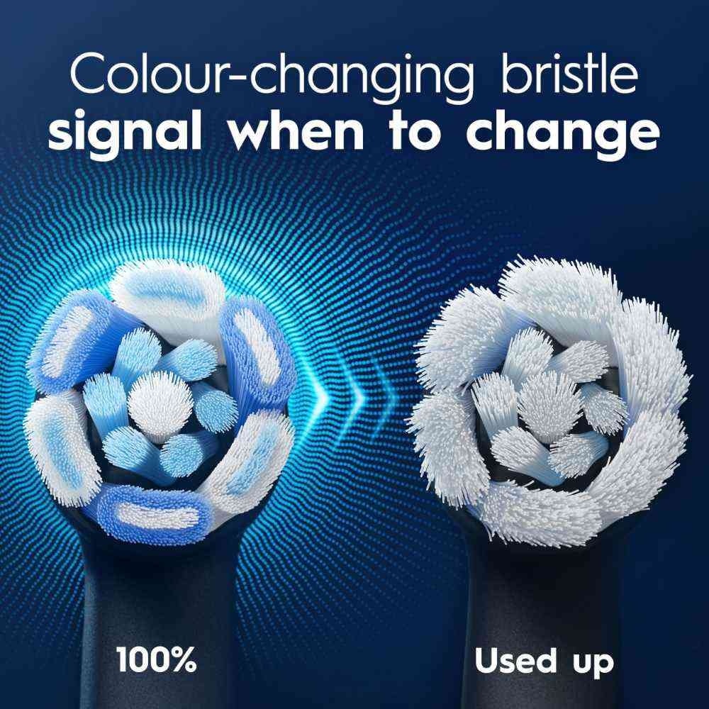 iO Advanced Clean Electric Toothbrush Replacement Brush Heads Black Refill 4s