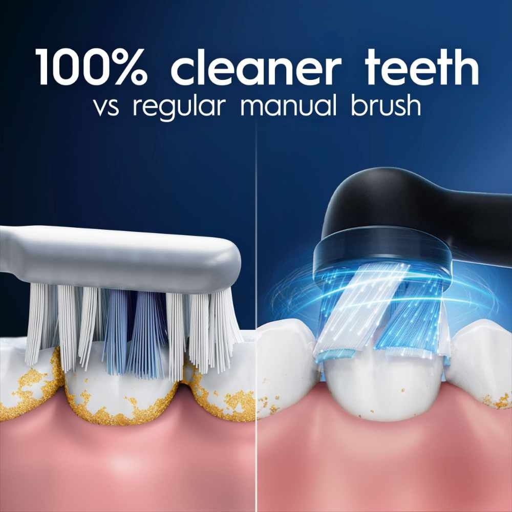 iO Advanced Clean Electric Toothbrush Replacement Brush Heads Black Refill 4s