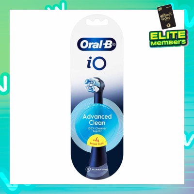ORAL-B iO Advanced Clean Electric Toothbrush Replacement Brush Heads Black Refill 4s