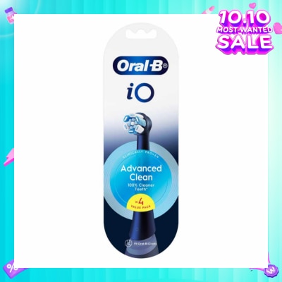 ORAL-B iO Advanced Clean Electric Toothbrush Replacement Brush Heads Black Refill 4s