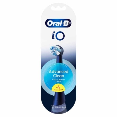 ORAL-B iO Advanced Clean Electric Toothbrush Replacement Brush Heads Black Refill 4s