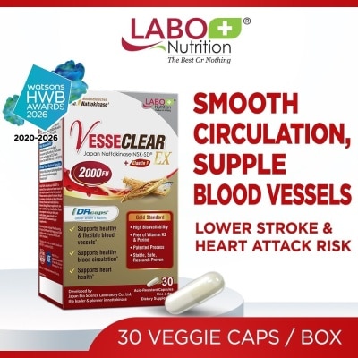 LABO NUTRITION - VESSECLEAR EX With Nattokinase 2000FU + Elastin F Dietary Supplement capsule 30s