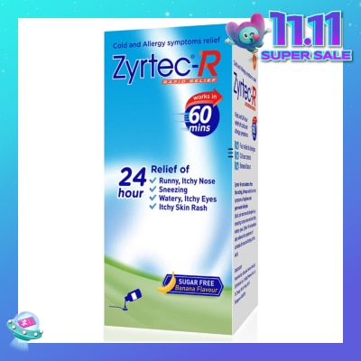 ZYRTEC Oral Antihistamine Solution for cold & allergy (For Kids above 2 years old) 75ml